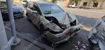 Երևանում բախվել են «BMW»-ն, «Lexus»-ը, 2  «Nissan Tiida»-ներն ու «Hyundai Veloster»-ը․ վարորդներից մեկը փորձում էր պարեկներին մոլորեցնել․ Shamshyan.com