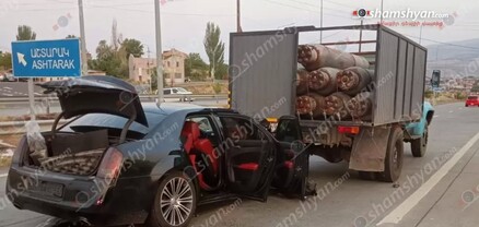 Արագածոտնի մարզում «Chrysler»-ը մխրճվել է «ЗИЛ»-ի հետնամասի մեջ․ կա վիրավոր․ shamshyan.com
