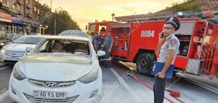 Երևանում «Hyundai Elantra»-ն պայթել է․ վիրավորին օգնության է հասել ավտոբուսի վարորդը․ shamshyan.com