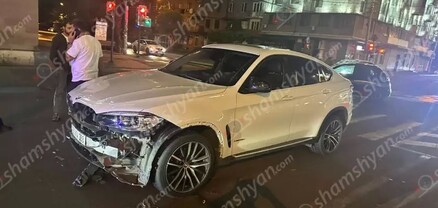 Երևանում բախվել են «BMW X6»-ն ու «Nissan»-ը․ shamshyan.com