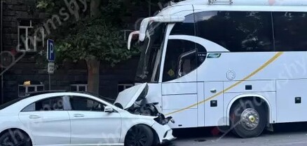Երևանում 21-ամյա վարորդը, լինելով ոչ սթափ, Mercedes-ով բախվել է կայանված ավտոբուսին. կան վիրավորներ. shamshyan.com