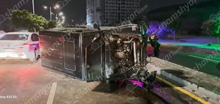 Երևանում բախվել են Mercedes-ն ու Mercedes G500-ը. «յաշիկը» կողաշրջվել է, կա 6 վիրավոր. shamshyan.com