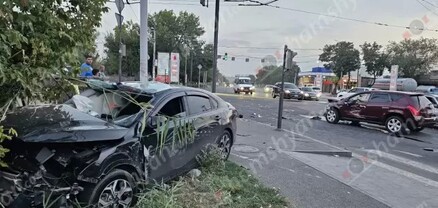 Երևանում բախվել են Nissan-ը և Kia-ն. վերջինը բախվել է պարսպին. կա 3 վիրավոր. shamshyan.com