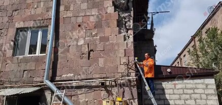 Երևանում հորդառատ անձրևի հետևանքով բազմաբնակարանային շենքի հիմնական պատը մասամբ փլուզվել է․ կա նոր փլուզման վտանգ․ shamshyan.com