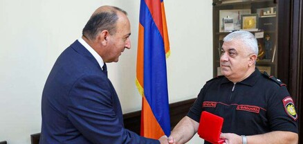 Ոստիկանապետը պարգևատրել է Վրաստանի ՆԳ նախարարության կցորդին