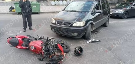 Երևանում բախվել են «Opel»-ն ու «Hayasa» մակնիշի մոտոցիկլը․ մոտոցիկլավարը տեղափոխվել է հիվանդանոց․ shamshyan.com
