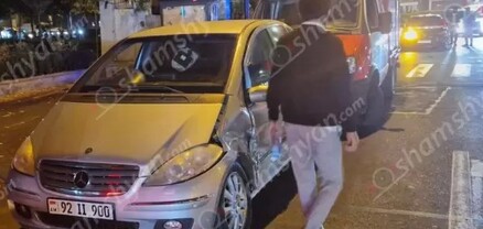 Երևանում՝ ժողովրդին հայտնի «ցիրկի» խաչմերուկում, բախվել են  Mercedes-ը, Toyota-ն և Volkswagen-ը. shamshyan.com