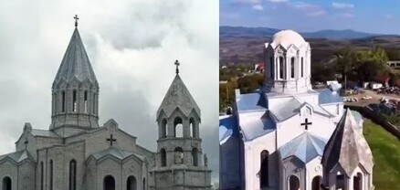 Շուշիի Սուրբ Ամենափրկիչ Ղազանչեցոց եկեղեցին՝ ադրբեջանական վանդալիզմից հետո