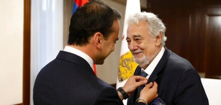 Տիգրան Ավինյանը Պլասիդո Դոմինգոյին պարգևատրել է ոսկե մեդալով