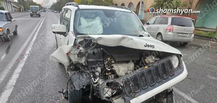 Երևանում «Opel Zafira»-ն լուսացույցի տակ բախվել է կայանված «Jeep»-ին. կա 2 վիրավոր. shamshyan.com
