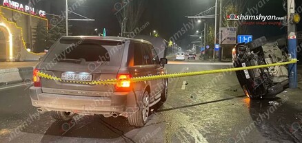Մյասնիկյան պողոտայում բախվել են «Range Rover»-ն ու «BMW X6»-ը, որի վարորդը սթափ չի եղել. կա վիրավոր. shamshyan.com