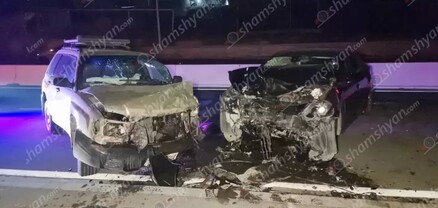 «Հյուսիս-հարավ» ճանապարհին ճակատ ճակատի բախվել են «Mazda»-ն և «Subaru»-ն․ կա վիրավոր․ shamshyan.com