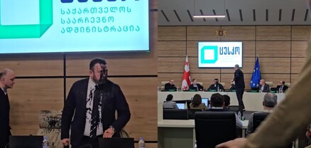 Վրաստանի դատարանը տուգանել է ԿԸՀ ղեկավարի դեմքին ներկ լցրած ընդդիմադիրին