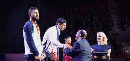 67 կգ քաշային կարգի մրցանակակիրներին պարգևատրել է Արայիկ Հարությունյանը