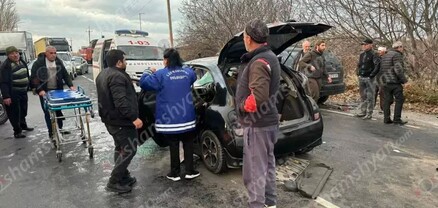 Կարբիում բախվել են «Kia Sorento»-ն ու «Nissan March»-ը. կա 4 վիրավոր. shamshyan.com