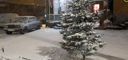 Ապարանում ձյուն է տեղում