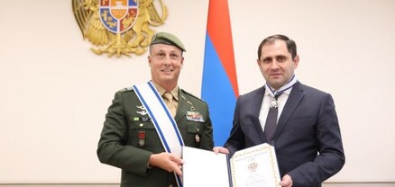 Ռազմական սպորտի միջազգային խորհրդի նախագահը Սուրեն Պապիկյանին պարգևատրել է մեդալով