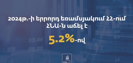 2024թ․-ի երրորդ եռամսյակում ՀՆԱ-ն ընթացիկ գներով կազմել է 2 տրլն 738 մլրդ 969.1 մլն դրամ