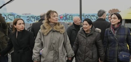 Զուրաբիշվիլին միացել է ցուցարարների «կենդանի շղթային»