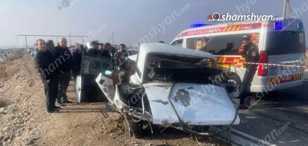 Նուբարաշեն-Մասիս ճանապարհին բախվել են «Mercedes»-ն ու «ՎԱԶ 2107»-ը. կա 1 զոհ, 1 վիրավոր. shamshyan.com