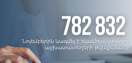 2024-ի նոյեմբերին եկամուտ ստացող աշխատատեղերի թվաքանակը կազմել է 782 832