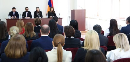 ՆԳ նախարարը Միգրացիայի և քաղաքացիության ծառայության անձնակազմին է ներկայացրել նորանշանակ պետ Նելլի Դավթյանին