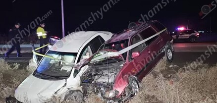 Էջմիածին-Մարգարա ճանապարհին բախվել են Nissan-ն և Hyundai-ն․ վերջինները հայտնվել են ջրատարում․ կա 6 վիրավոր․ shamshyan.com