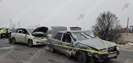 Արտաշատի խճուղում բախվել են Mitsubishi-ն ու Opel-ը. վիրավորին ավտոմեքենայից դուրս են բերել փրկարարները. shamshyan.com