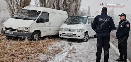 Կոտայքի մարզում բախվել են «Mercedes»-ը, «Ford Transit»-ն ու «Nissan X-Trail»-ը. shamshyan.com