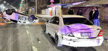 Երևանում բախվել են «Mercedes»-ն ու «Chevrolet»-ը․ կա վիրավոր․ shamshyan.com