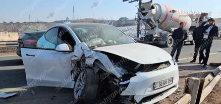 Կոտայքի մարզում բախվել են «Tesla»-ն, «BMW»-ն ու «Nissan X-Trail»-ը. shamshyan.com