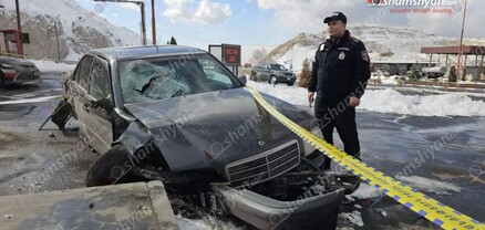 «Mercedes»-ը «Չայնիի» ոլորաններում մխրճվել է գազալցակայանի տարածք. հայրն ու 2 որդիները հոսպիտալացվել են. shamshyan.com