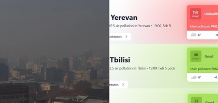 Դիմակ կրեք․ Երևանում օդի աղտոտվածության մակարդակը շարունակում է մնալ նորմայից բարձ