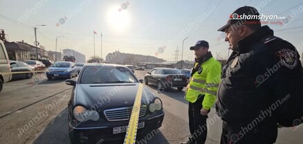 «Mercedes»-ը Եղվարդի խճուղում վրաերթի է ենթարկել հետիոտնին, ապա բախվել «Hyundai Sonata»-ին. shamshyan.com