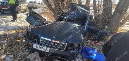 Ողբերգական ավտովթար․ Mercedes-ը բախվել է ծառերին և վերածվել մետաղե ջարդոնի․ կա 1 զոհ, 3 վիրավոր․ shamshyan.com