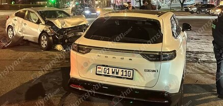 Երևանում բախվել են «Toyota Land Cruiser», «Kia Forte» և «Honda e:NS1» ավտոմեքենաները․ կա տուժած. shamshyan.com