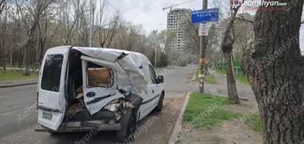 Երևանում «Volkswagen»-ը բախվել է «Իվանյանս» ՍՊԸ-ի «Opel Combo»-ին և այն մոտ 80 մետր առաջ է հրել. shamshyan.com