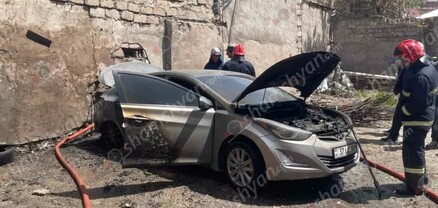 Երևանում ավտոմեքենա է այրվել. shamshyan.com