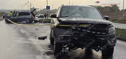  Մեծամորում բախվել են «Jeep»-ն ու «Opel»-ը. կա վիրավոր. shamshyan.com