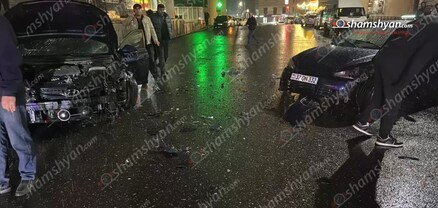 Հրազդանում բախվել են «Hyundai Elantra»-ն, «Toyota Camry»-ն, «ՎԱԶ 21099»-ը և «Hyundai Tiburon»-ը․ կան վիրավորներ․ shamshyan.com