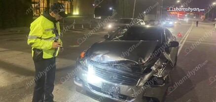 Երևանում՝ Թբիլիսյան խճուղում, բախվել են «Infiniti»-ն ու «Opel»-ը. կա վիրավոր. shamshyan.com