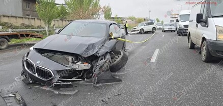 Քասախում բախվել են «BMW»-ն ու «Mitsubishi Pajero IO»-ն. shamshyan.com