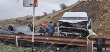 Վայքում բախվել են «Mercedes Sprinter»-ը և «Opel Vectra»-ն․ կա վիրավոր․ shamshyan.com