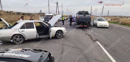 Արագածոտնի մարզում բախվել են «ԳԱԶել»-ը և «Mercedes»-ը․ 4 վիրավորներից մեկն անչափահաս է․ shamshyan.com