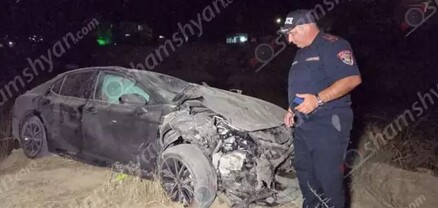 Խոշոր ավտովթար՝ Երևանում․ «Toyota»-ն մոտ 6 մետր բարձրությունից հայտնվել է շինության համար փորված փոսում․ կա վիրավոր