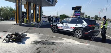 Մոտոցիկլը բախվել է բենզալցակայանի լիցքավորման սարքին ու բռնկվել․ մոտոցիկլավարը տեղում մահացել է․ shamshyan.com