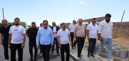 ՏԿԵ նախարարը եկել, ասֆալտի որակն էր ստուգում