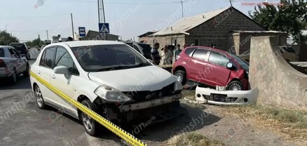 Արարատում բախվել են «Nissan Tiida»-ն ու «Honda»-ն. 6 վիրավորներից 3-ը անչափահասներ են. shamshyan.com