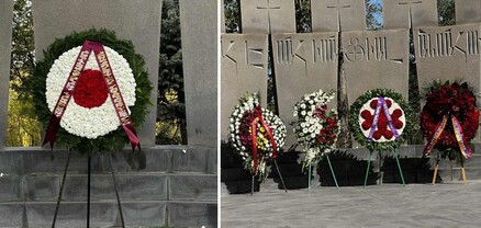 ՊՆ-ն տաքսիով ծաղկեպսակ է ուղարկել Եռաբլուր. որոշ ժամանակ անց պսակն անհետացել է