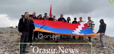 Արագածի գագաթին ծածանվել է Արցախի դրոշը